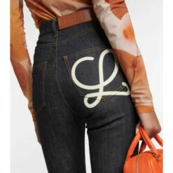 Loewe Logo-print Mid-rise Slim Jeans -Loewe Shop unnamed file 836