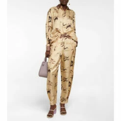 Loewe Printed Tapered Silk Pants