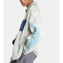 Loewe X Howl's Moving Castle Embroidered Denim Shirt Jacket -Loewe Shop unnamed file 93