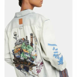 Loewe X Howl's Moving Castle Embroidered Denim Shirt Jacket -Loewe Shop unnamed file 94