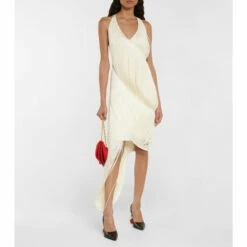 Loewe Rose-heeled Leather Slingback Pumps